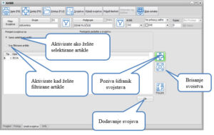 dodavanje svojstva artikla