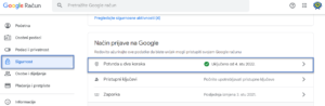 Gmail generiranje lozinke