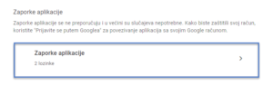 Gmail zaporke aplikacije